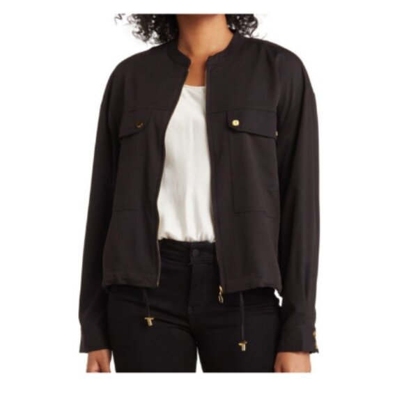 Ellen Tracy Women's XL Black Jacket with Gold Accents - Picture 1 of 7